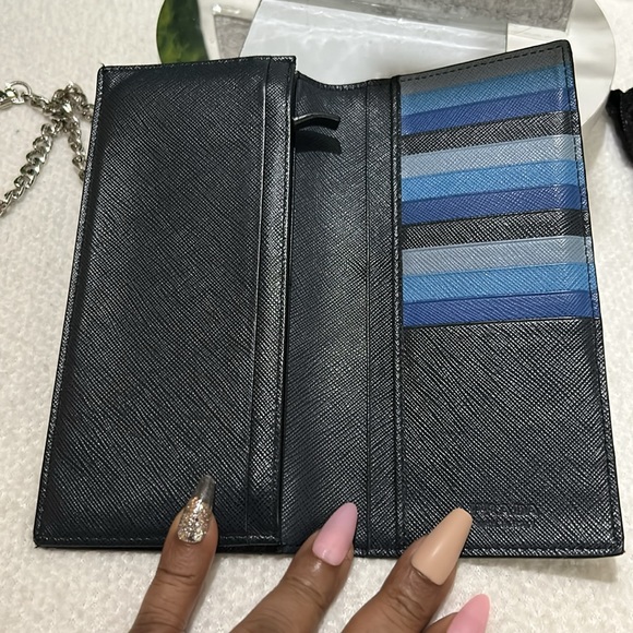 EUC Prada Wallet with Felt & Unbranded Chain. & NWT Prada Cards & Chain Set - Picture 9 of 17
